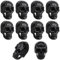 Coole Totenkopf-Kühlschrankmagnete, Skelett-Kühlschrankmagnete für Gothic-Küchendekoration, Büro-Whiteboards, Schließfächer, Zubehör, Akten, Fotos, Karten, Kalender (schwarz, 10 Stück)