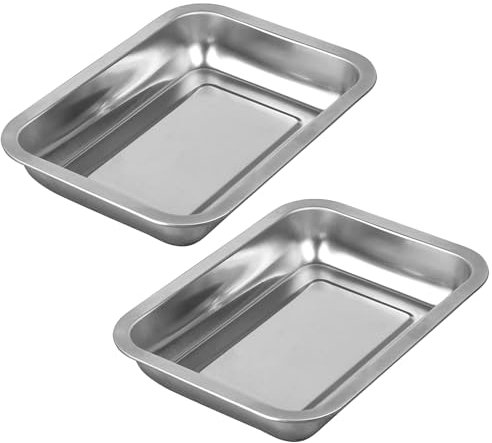 naturlik Auffangschalen XL (2 Stk.) - für naturlik Schneidebrett XL - Ersatz-Auffangschalen Edelstahl