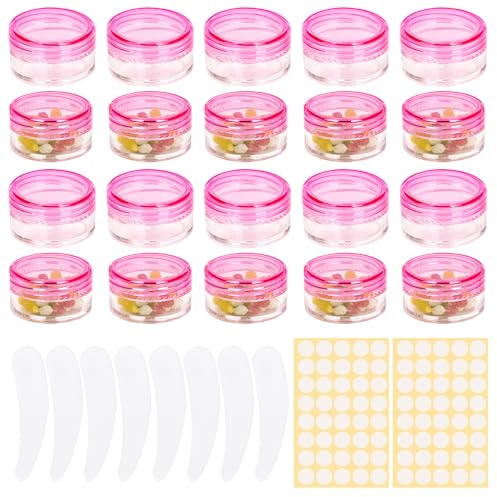 73 Pcs Empty sample pots,5g/5ml cosmetic pots,sample pot with lid cosmetic pot,travel pots for cream,cosmetic containers small pots with lids,For Various Cosmetic Products, Samples,Eye Shadow Lip Balm