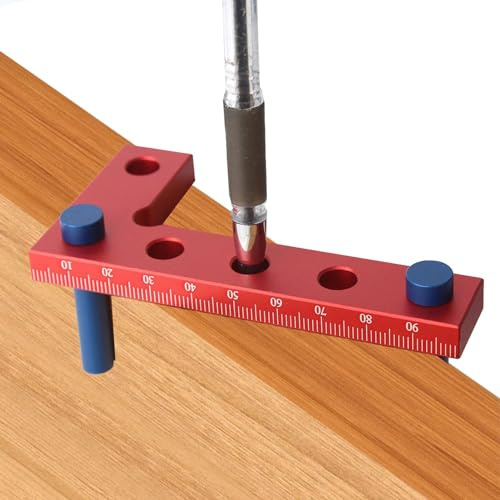 Uadme Mini Small Square Centre Finder, 90° Precision Right Angle Edge & Center Line Marking Gauge, Aluminum Alloy Machinist Square Scriber Measuring Ruler for Woodworking