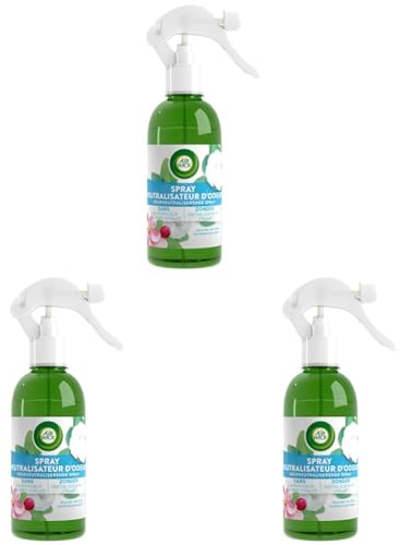 Air Wick Spray Neutralisateur d'Odeurs aux Huiles Essentielles Douceur de Coton Blanc (Lot de 3)