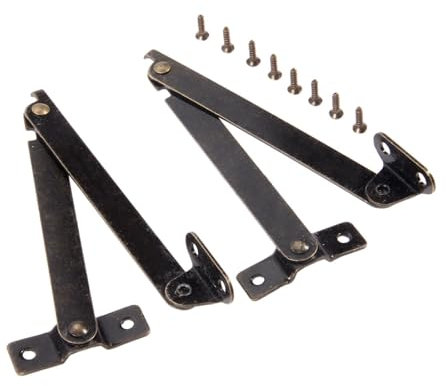 2Pcs Antique Furniture Fittings Cabinet Hinges Jewelry Wood Boxes Lid Support Decorative Cupboard Door Hinges 108 * 11mm