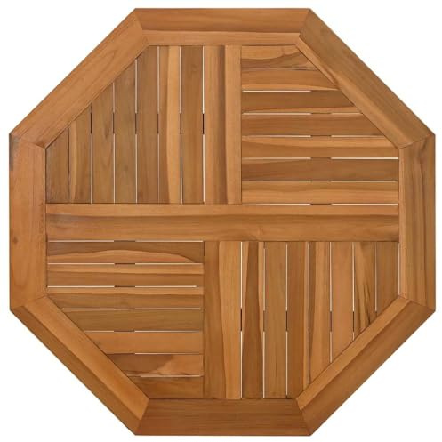 vidaXL Table Top 60x60x2.5 cm Octagonal Solid Wood Teak