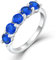 YL Damen Ringe 925 Sterling Silber Saphir Stapelbare Ring Eternity Ewigkeitring Schmuck Geschenke für Damen Mutter Freundin,Größe52