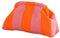 CXINLky Sommer Strand Clutch Damen, Gestrickt Gestreift Kontrastfarbe Handtaschen Klein Clutch Gewebte Tasche für Sommerstrände, Shopping, Reisen-Rosa/Orange