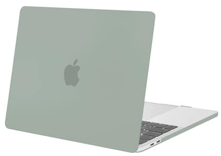 MOSISO Cover Compatibile con Macbook Pro 15 Custodia 2019 2018 2017 2016 Rilascio A1990 A1707 con Touch Bar e Touch ID, Plastica Rigida Case,Verde Antico