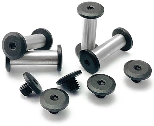 EDC Lot de 10 vis à poignée de couteau, rivets tactiques Torx en acier inoxydable pour la réparation de couteaux (M4, 5 mm x 19 mm)