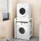 Mueble Lavadora Secadora Armario Lavadora y Secadora Vertical Altura Ajustable Estanteria Lavadora Almacenaje Capacidad de 350kg Estantería Lavadora sin Montaje en Pared o Perforación (Blanco 1)