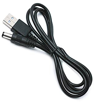 iTechCover USB Cable Charging Cord Charger Power Lead Compatible with SOAIY Aurora Night Light, LED Aurora Projector Night Lamp / (2m / 6.6ft) / (22AWG) 5V 2A / Black