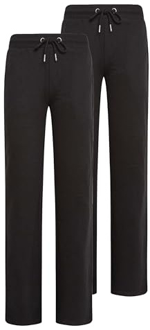 Long Tall Sally - LTS 2 Pack Tall Basic Wide Leg Joggers - Women's Black