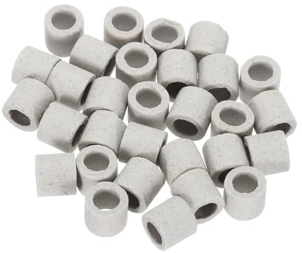 sourcing map 30pcs Ceramic Tube Insulated Electronic Wire Bundle Protection Heat Insulation Tube 7x11x10mm