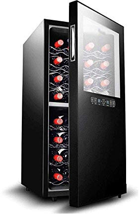 Weinkühlschrank mit zwei Temperaturzonen – 24 Flaschen, eingebauter oder freistehender frostfreier Kompressor-Weinkühlschrank, leiser Betrieb, thermoelektrischer Weinkühlschrank, freistehender Weinkel