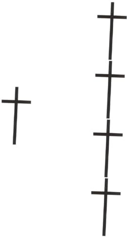 Alipis 5St Kreuz Anhänger wanddeko Vintage Retro Wanddekoration Dekorative Kreuze für die Wand Holzkreuz Dekoration Antiquität religiöse Kirche hölzerne Kreuzverzierung Kreuzdekor Black