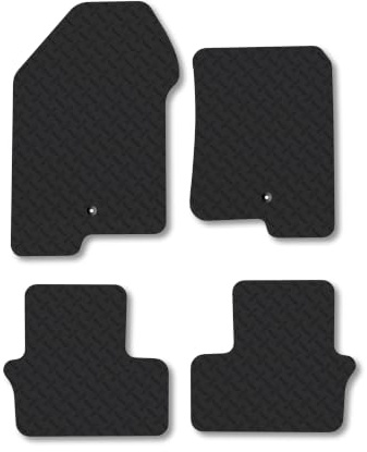 Compatible with Rubber Car Mats for Jeep Compass (2007-2017) 5mm | Heavy Duty Rubber Tailored Fit Floor Mats Full Coverage Durable Waterproof Accessories Easy Clean Anti Slip Made in the UK