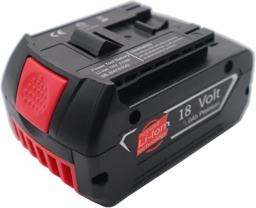 Yangers 18V 5A Batteria di Ricambio Li-ion per Bosch 18V Strumenti, Adatta a batterie per utensili elettrici senza fili BAT609 BAT609G BAT610G BAT611 BAT612 BAT618 BAT618G BAT619 BAT619G CCS180B