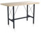 duehome | Mesa Alta de Cocina, Mesa de Bar, Barra, Mesa Contract, Modelo Bistro, Color Roble y Negro Medidas: 160 cm (Largo) x 70 cm (Ancho) x 100 cm (Alto)
