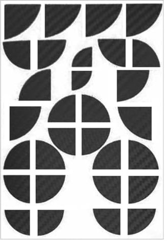 HSKRKOW 1Set Adesivo Per Emblema Distintivo Auto, Adesivi Per Logo Dell’Auto, Colore Nero Lucido, Per Tutti Gli Emblemi Di Auto O Moto(Fibra di carbonio,B)