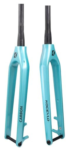 TOTLAC Forcella Rigida in Carbonio, Forcella per Mountain Bike da 29 Pollici, Tubo sterzo Conico da 1-1/2'', Perno Passante Senza Filettatura, Freno a Disco Boost da 15x110 mm, Passaggio