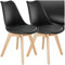 TecTake® Lot de 2 Chaises de Salle à Manger Design Scandinave Chaise Confortable Rembourrée avec Pieds en Bois Massif Meuble Salon pour Salon, Coiffeuse, Chambre, Cuisine, Bureau, Cabinet