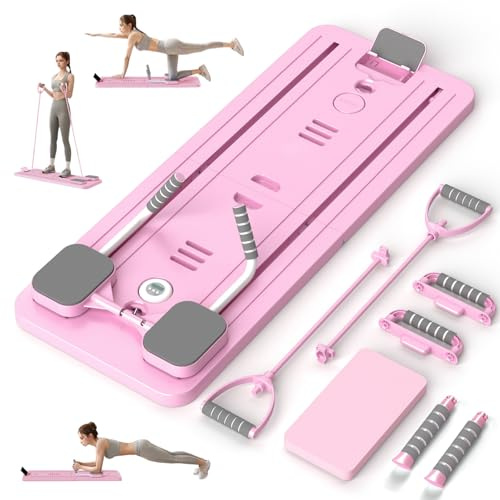Multifunktional Bauchtrainer Bauchroller Board,Pilates Board Trainingsgeräte für zuhause,Automatisches Rebound Bauchmuskeltrainer Mit Widerstandsband