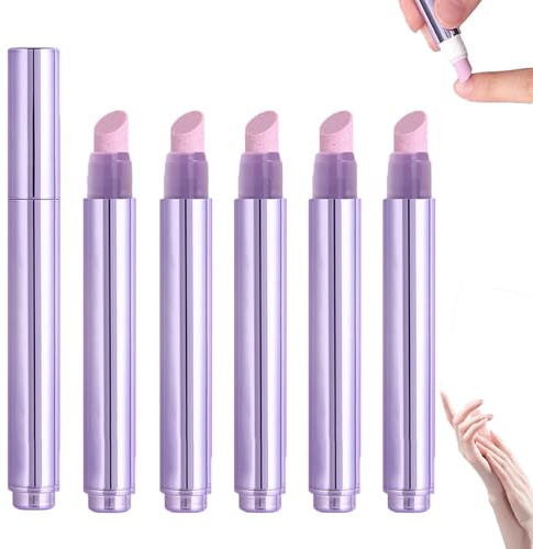 Verbesserter 3-in-1-Nagelpflege-Stift, Nagelhautschubnagelöl mit Keramikspitze für Hangnagel, trockene und beschädigte Nägel, Feuchtigkeitsnägel Nagelhaut Remover Essence Stifte (5Pcs)