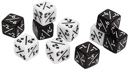 POENVFPO 20pcs 16mm Positive und Negative Zahl Würfelzähler, Intelligenz Entwickeln, Mathematikunterricht für Frühkindliche Bildung, Wasserdichtes Material