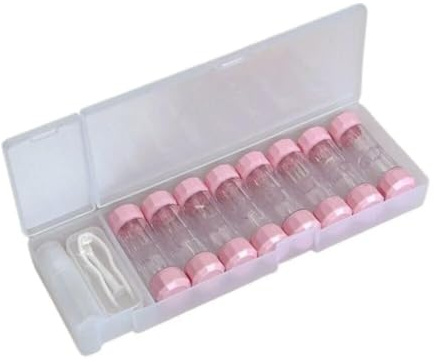 JCVBN Fashion' Plastic Contact Lenses Case Colored Portable Eyes Contacts Box 8pcs/Set Lens Container Travel