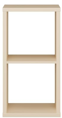 möbelando Regalwürfel >Mauro< Buttergelbes Regal modern 38,2×72,8×32,9 cm, 2 Fächer, 1 Einlegeboden, Spanplatte mit Folie-Finish, ABS-Kanten, Oberboden bis 20 kg belastbar, kompakt für kleine Räume