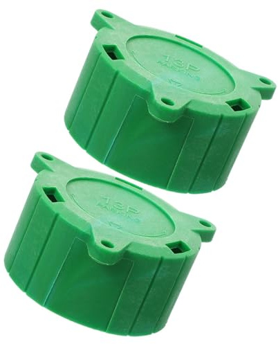 EXAOMBLE Bouchon de Prise de Remorque 13 Broches Vert en Plastique, Protection Facile à Installer et Retirer, 2 Pièces pour Prise 13p, pour Usage Extérieur