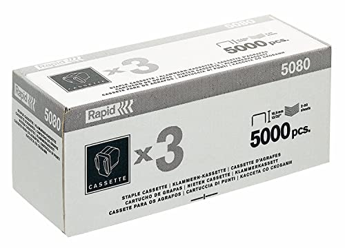 Rapid 20993701 Heftklammer-Kassette 5080, für elektrisches Heftgerät 5080e, 3x5000 Stück