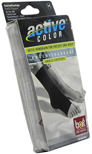 bort ActiveColor Knöchelbandage für rechts und links gleich, schwarz, medium