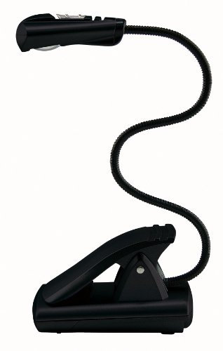 Wedo 2542001 Mobile Leselampe und Notenpultleuchte (mit 2 LEDs und Clip) schwarz