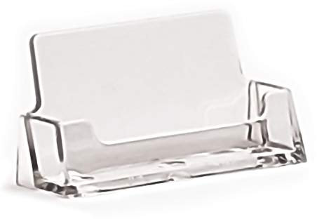 10 Stück taymar Visitenkartenhalter im DIN A8 Querformat (85 × 55 mm), transparent