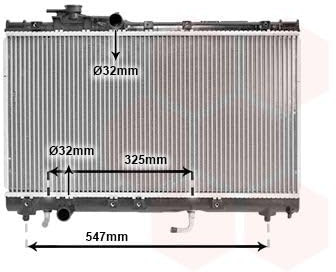 VAN WEZEL Radiador refrigeración del motor Ancho de red 638mm Longitud de red 350mm Profundidad de red 25mm Compatible con TOYOTA CELICA ST20, AT20 53002350