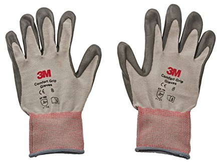 3M Comfort Grip Guantes CGM-GU, uso general (L, gris)