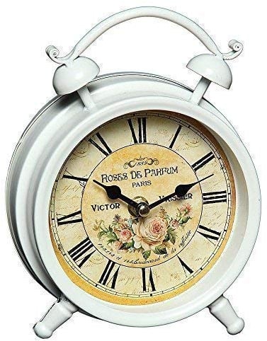 linoows Tischuhr, Kamin-Uhr mit Rosenmotiv Victor Vaissier, Landhaus Uhr mit Rosen