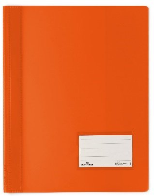5er Sparpack DURABLE Hunke & Jochheim Schnellhefter DURALUX®, transluzente Folie, für A4 Überbreit, 280x332mm (5 Stück, orange)