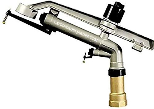 Suinga KREISREGNER für 20-36 Meter Hydrax 1 1/2. Bewässerungswinkel 360º. Arbeitsdruck von 2 bis 6 bar. Anschluss 1 1/2 weiblich. Landwirtschaftlicher Sprinkler aus Metall, grau