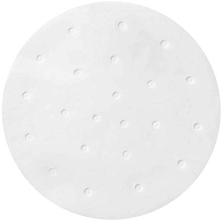 300pcs Air Fryer Liners 7.5 inch Round Bamboo Steamer Liners Premium Perforated Parchment Paper Sheets Non-Stick Basket Mat for Air Fryers Steaming Baking Dumplings Cooking