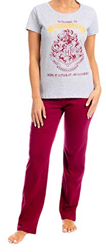 Harry Potter Damen Hogwarts Schlafanzug Rot Medium