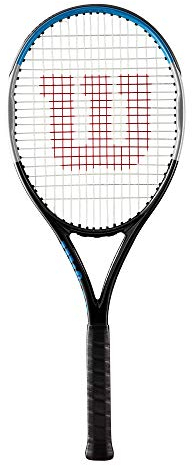 Wilson Tennisschläger Ultra Team V3.0, Freizeitspieler, Geometrie und Kraft, Schwarz/Silber/Blau, WR046210U1