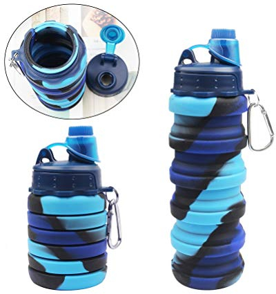 nuoshen Boys Water Bottle Camouflage Color Personalised Collapsible Water Bottle For Kids Water Bottle