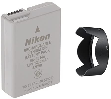 Nikon EN-EL14a Batteria al Lithium-Io & Paraluce Hb 32