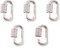 5 Stück echt platinierter Schraubverschluss Karabiner oval Mikro-Pavé-Fassung Zirkonia Karabinerhaken Schlüsselanhänger Schloss Verschluss Charm 17,1 x 10,5 mm für DIY Schmuckherstellung