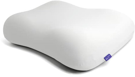Cushion Lab Tiefschlafkissen, patentiertes ergonomisches Konturdesign für Seiten- und Rückenschläfer, orthopädische Halswirbelform, sanft umhüllt Kopf und bietet Nackenstütze und