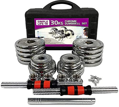 GQYYS Hanteln, Hantelset aus Gusseisen, 2 in 1 Kurzhanteln & Langhantel mit Verbindungsrohr, verstellbar Hantel Set 2er Kurzhantelset, Professionell Dumbbell Gewichten für Krafttraining