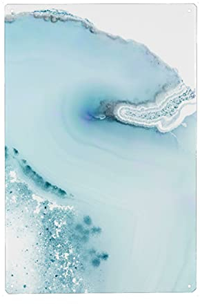 artboxONE Metall-Poster 20x30 cm Natur Oh My Geode ! Mint No.4 von Künstler Nasti