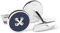 DAVIDOFF ESSENTIALS Manschettenknöpfe Blau/Silber – exklusive rhodinierte und lackierte Messing Manschettenknöpfe – stilvolle Herren Accessoires in Knopf-Optik