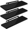 WOLTU Étagère Murale Lot de 3, Étagères Flottantes, pour Livres, CD DVD, en Panneau de Bois d'Ingénierie, 100x22,9x3,8cm, Noir, RG9482sz-3
