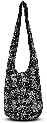 Your Cozy Boho Umhängetasche Damen – Handgefertigte leichte Baumwolltasche mit Reißverschluss, ideal für Reisen und Alltag